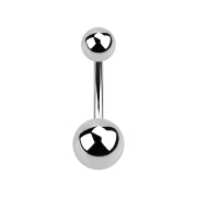 Banana internal thread silver with two balls