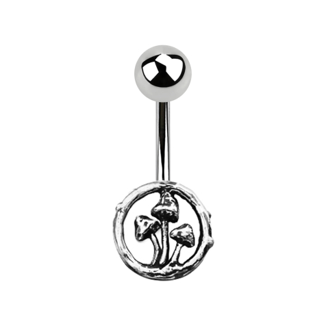 Banane argentée avec boule et champignons