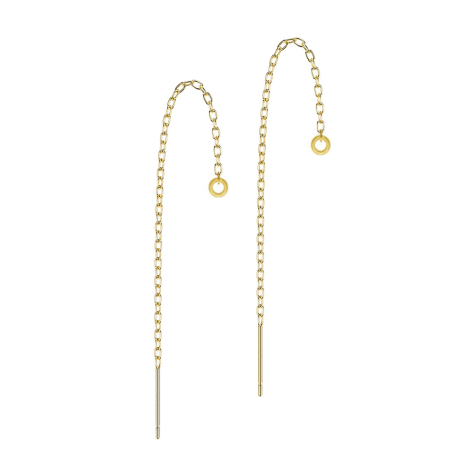 Ohrstecker vergoldet freifallende Kette Ring für Anhänger