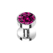 Skin Diver silver with crystal fuchsia