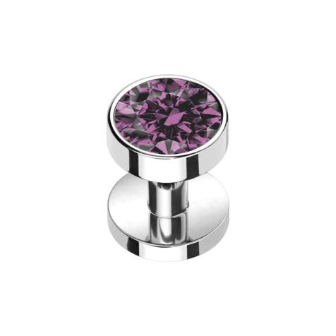 Skin Diver silver with crystal light violet