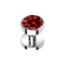 Skin Diver silver with crystal red