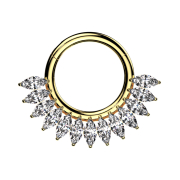 Micro bague segmentée pliable plaquée or...