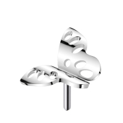 Farfalla senza filettatura forata argento