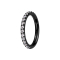 Micro segment ring, foldable, black, crystals on the side, silver