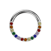 Micro bague segmentée pliable argentée avec...