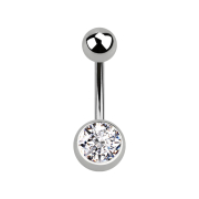 Banane stérile argentée avec boule et...