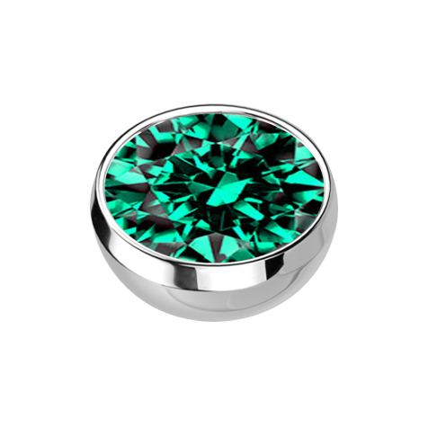 Micro emisfero dargento con cristallo turchese