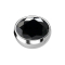 Micro emisfero argento con cristallo nero