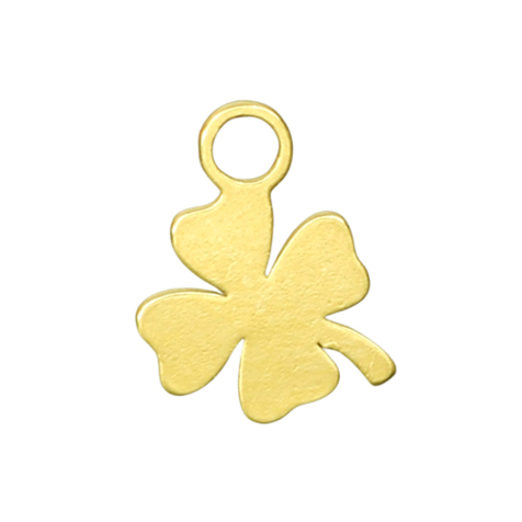 Anhänger vergoldet Kleeblatt