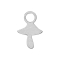 Pendant silver mushroom