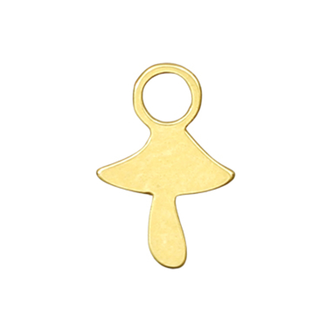 Gold-plated mushroom pendant