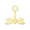 Gold-plated dragonfly pendant