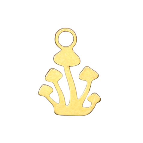 Ciondolo a fungo placcato oro