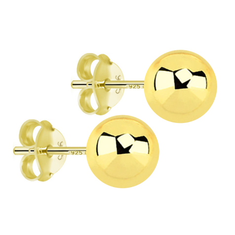 Boucles doreilles avec boule dorée