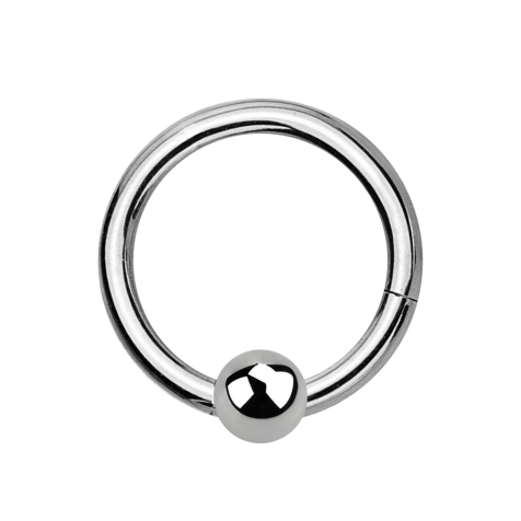 Micro segment ring hinged silver with ball