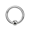 Micro segment ring hinged silver with ball