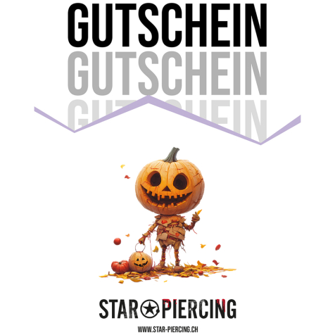 Star Piercing voucher Print@Home Black Christmas