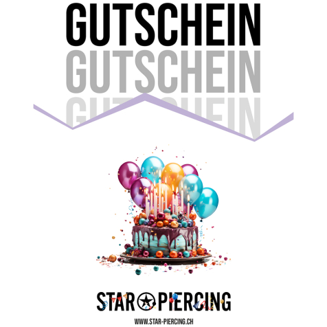 Star Piercing voucher Print@Home Black Christmas