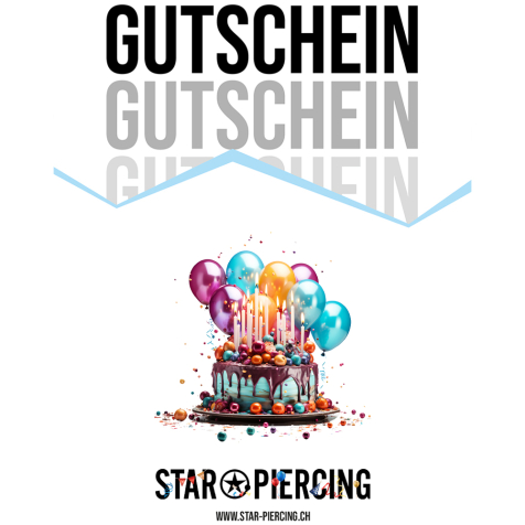 Star Piercing Gutschein Geburtstag