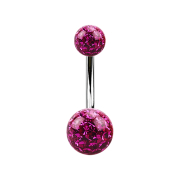 Banane argentée avec deux boules de cristal...