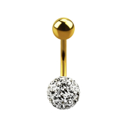 Banana gold-plated with ball and crystal ball silver...