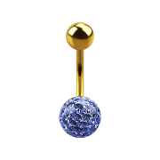 Banana gold-plated with ball and crystal ball light blue...