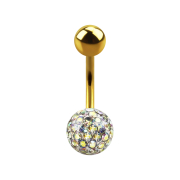 Banana gold-plated with ball and crystal ball multicolor...