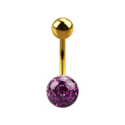 Banana gold-plated with ball and crystal ball violet...