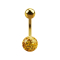 Banana gold-plated with ball and crystal ball topaz epoxy protective layer
