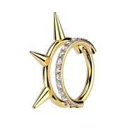 Micro Segmentring klappbar vergoldet zwei Ringe reihe...