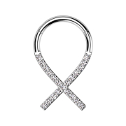 Anello micro segmentato pieghevole argento Fascia a...