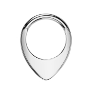 Micro Segmentring klappbar silber Tropfenschild