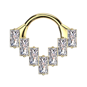 Micro bague segmentée pliable plaquée or...