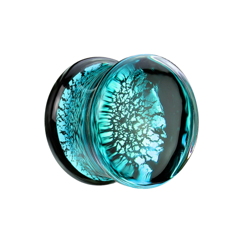 Flared Plug gesplittert blau