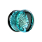 Flared Plug gesplittert blau