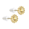 Gold-plated flower stud earrings