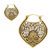 Gold-plated earring Sunset in the sea