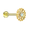 Micro labret internal thread gold-plated flower opal white