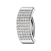 Banane pliable argent Bouclier cinq rangées de...