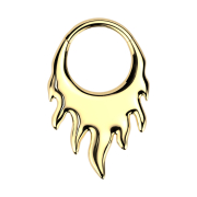 Micro Segmentring klappbar vergoldet Flammen