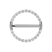 Segmentring Stab klappbar silber front unterbrochen...