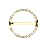 Segmentring Stab klappbar vergoldet front unterbrochen...