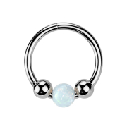 Micro Segmentring klappbar silber zwei Kugeln und Kugel...