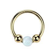 Anello micro segmentato pieghevole placcato oro con due...