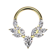 Micro bague segmentée pliable plaquée or...