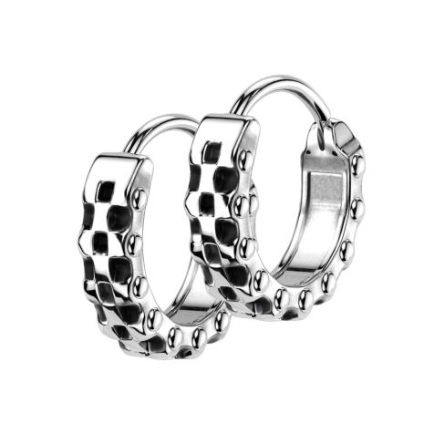 Ohrring zum Klappen silber Fahrradkette