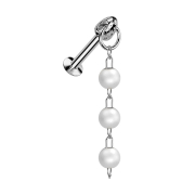 Micro Threadless UFO Labret argenté avec Cone...