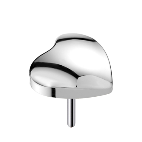 Threadless 3D Herz silber