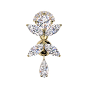 Banana placcata oro con pallina placcata oro Ciondolo...